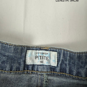 Blue denim low rise flared pants (S/M)