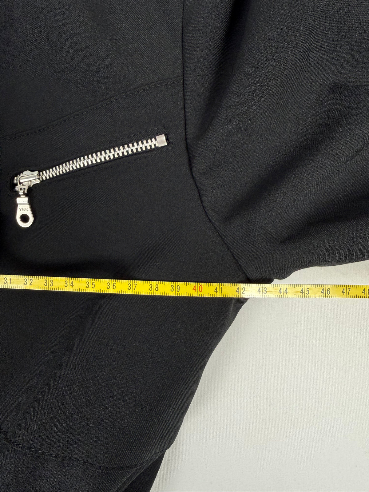 Black zip up office blazer jacket (M)