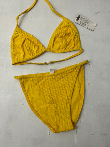 Yellow adjustable brand new y2k 90s vintage bikini set (S/M)