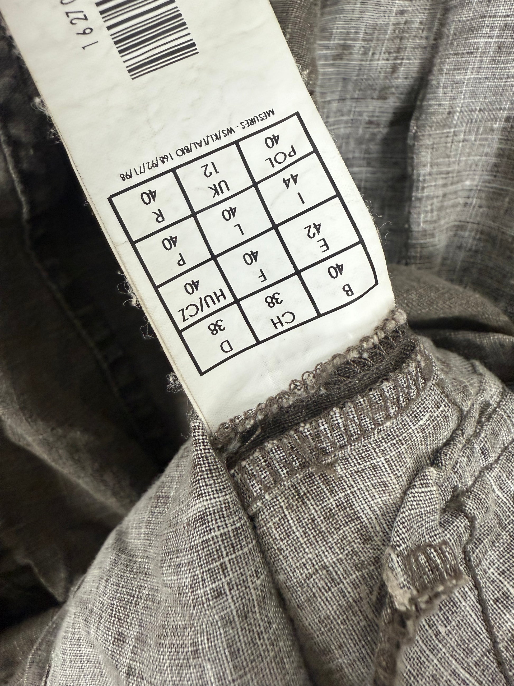 Khaki 100% linen blazer jacket (L)