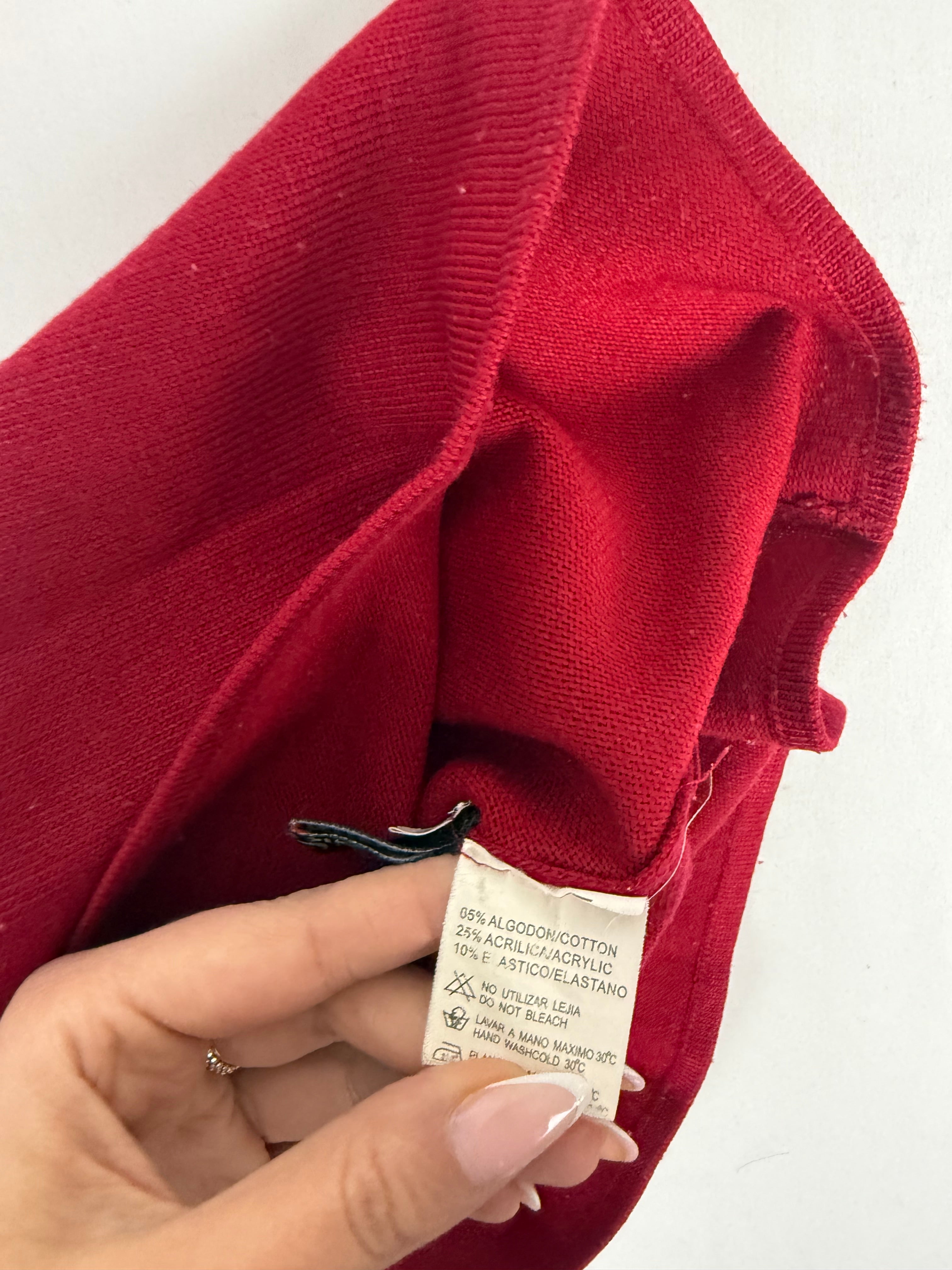 Mini-robe en maille grise à manches courtes avec nouage (S)