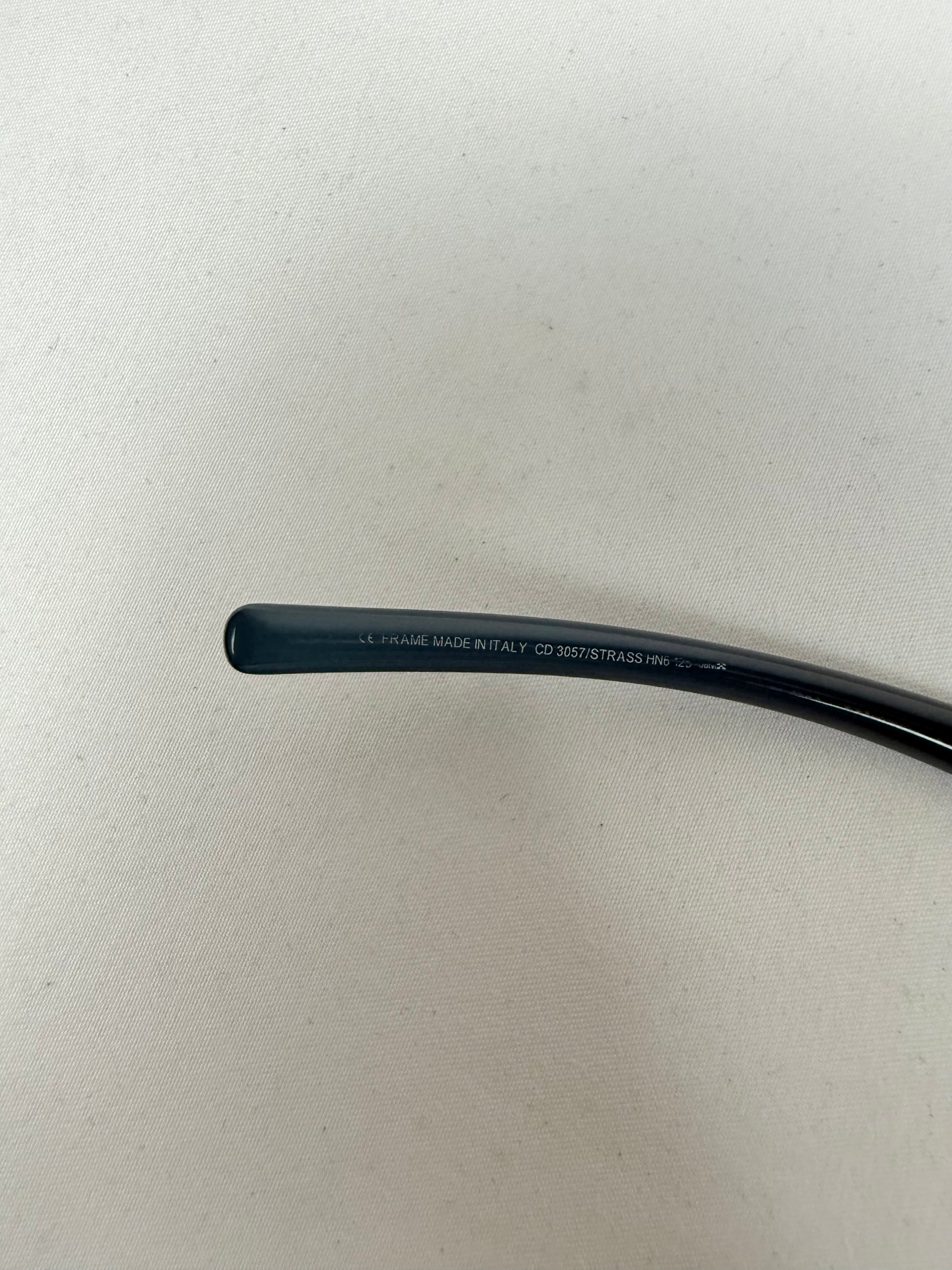 Black rhinestones office glasses (with prescription)
