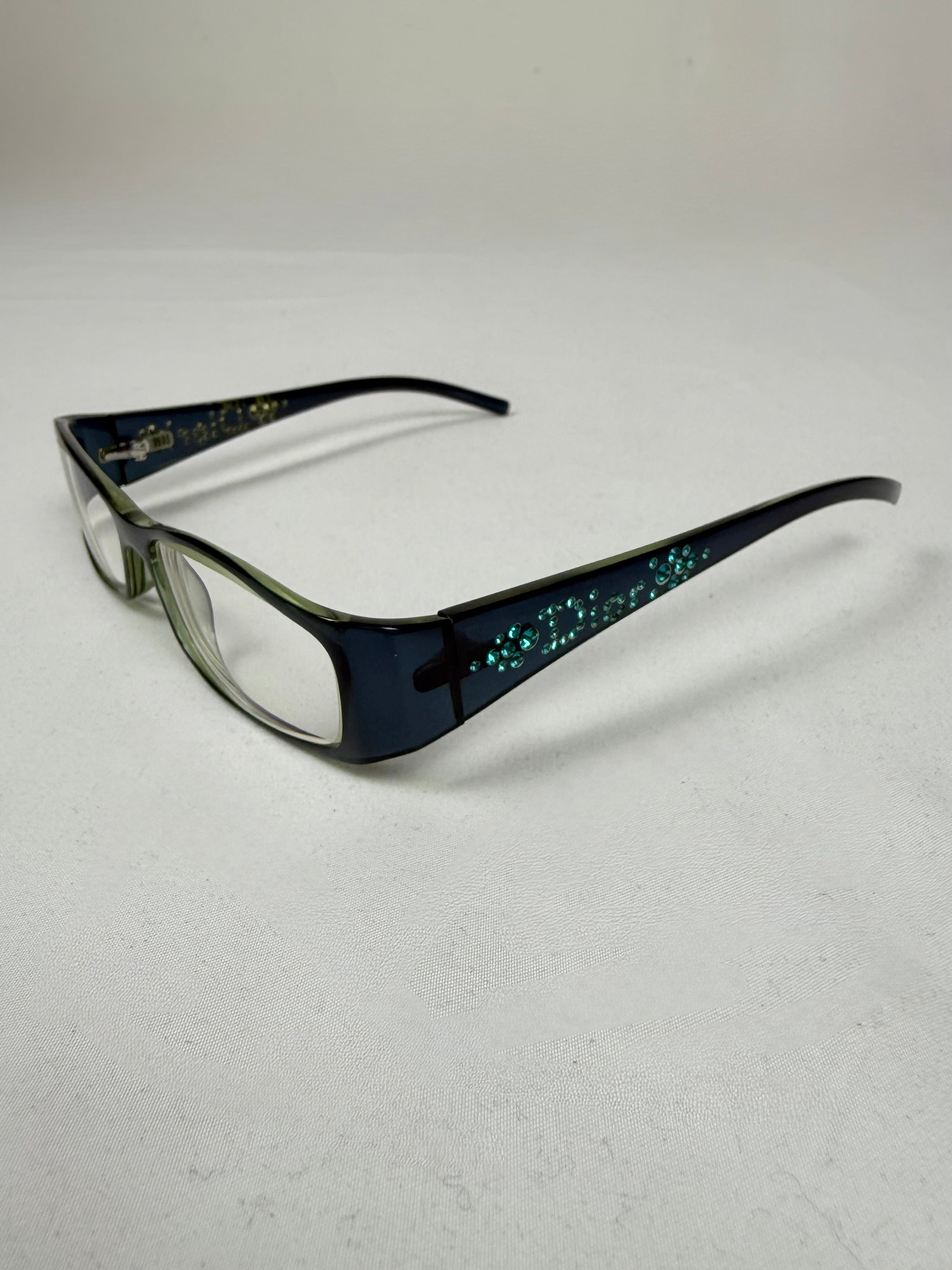 Black rhinestones office glasses (with prescription)