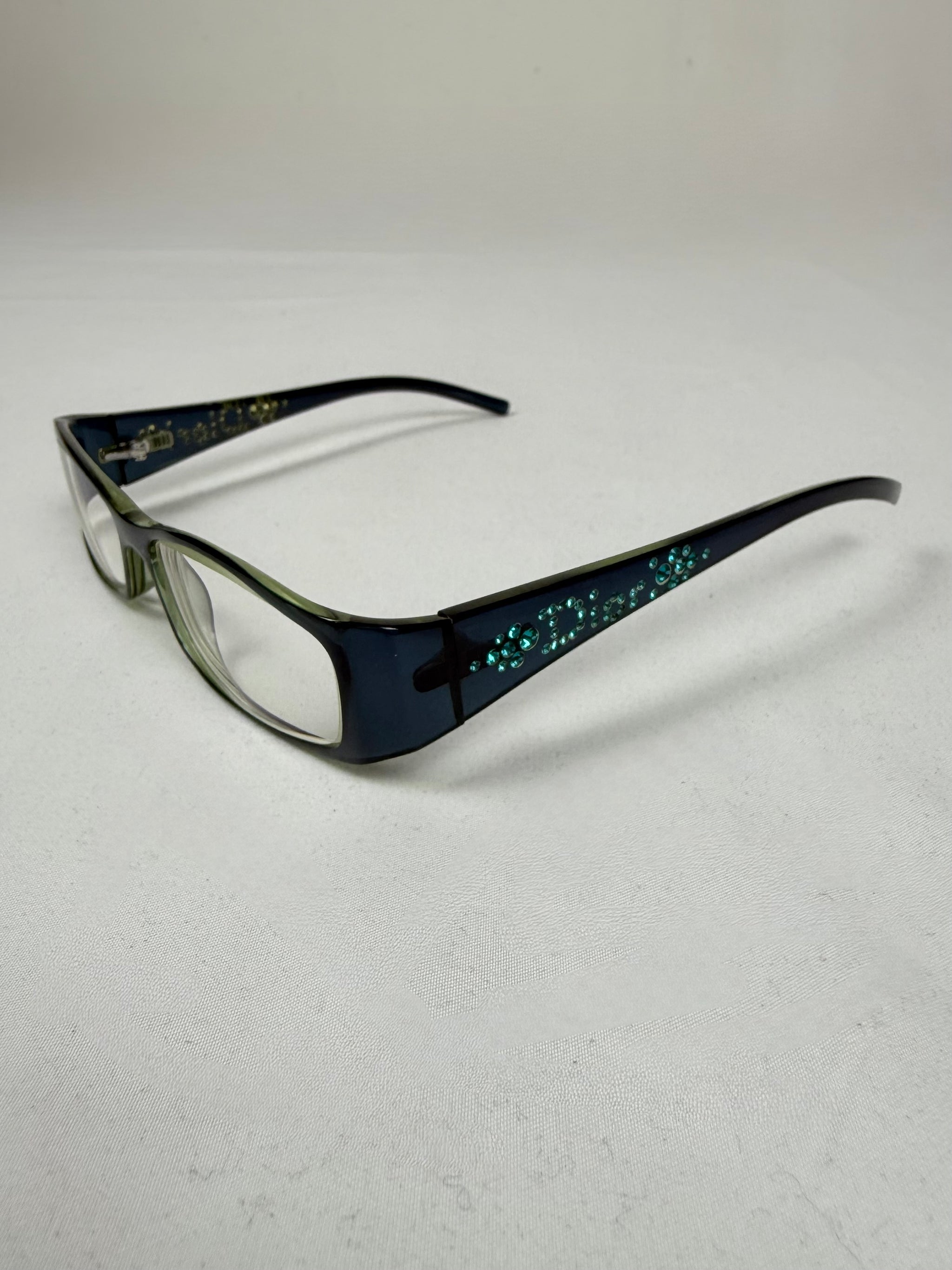 Black rhinestones office glasses (with prescription)