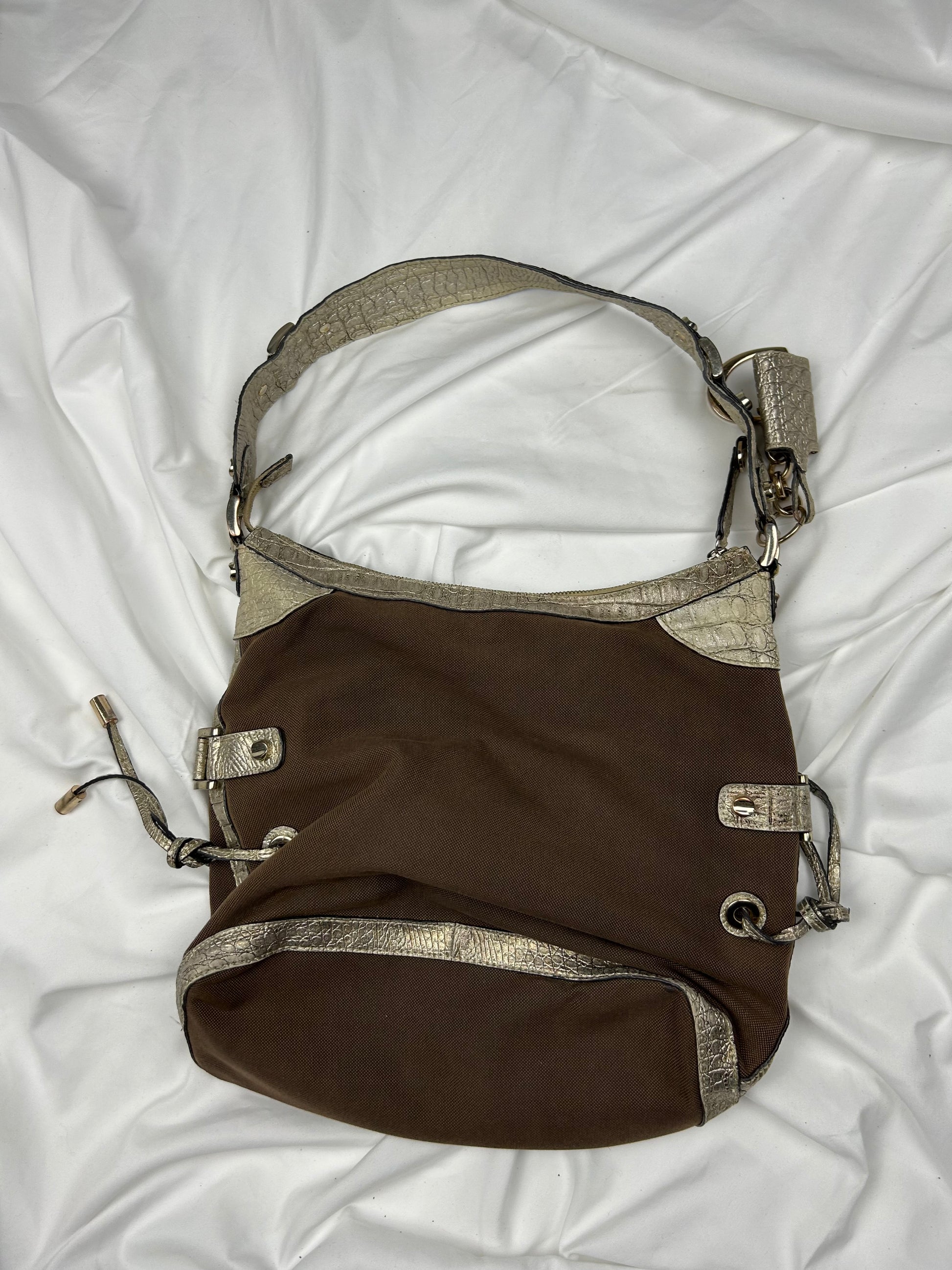 Khaki besace uni crossbody bag