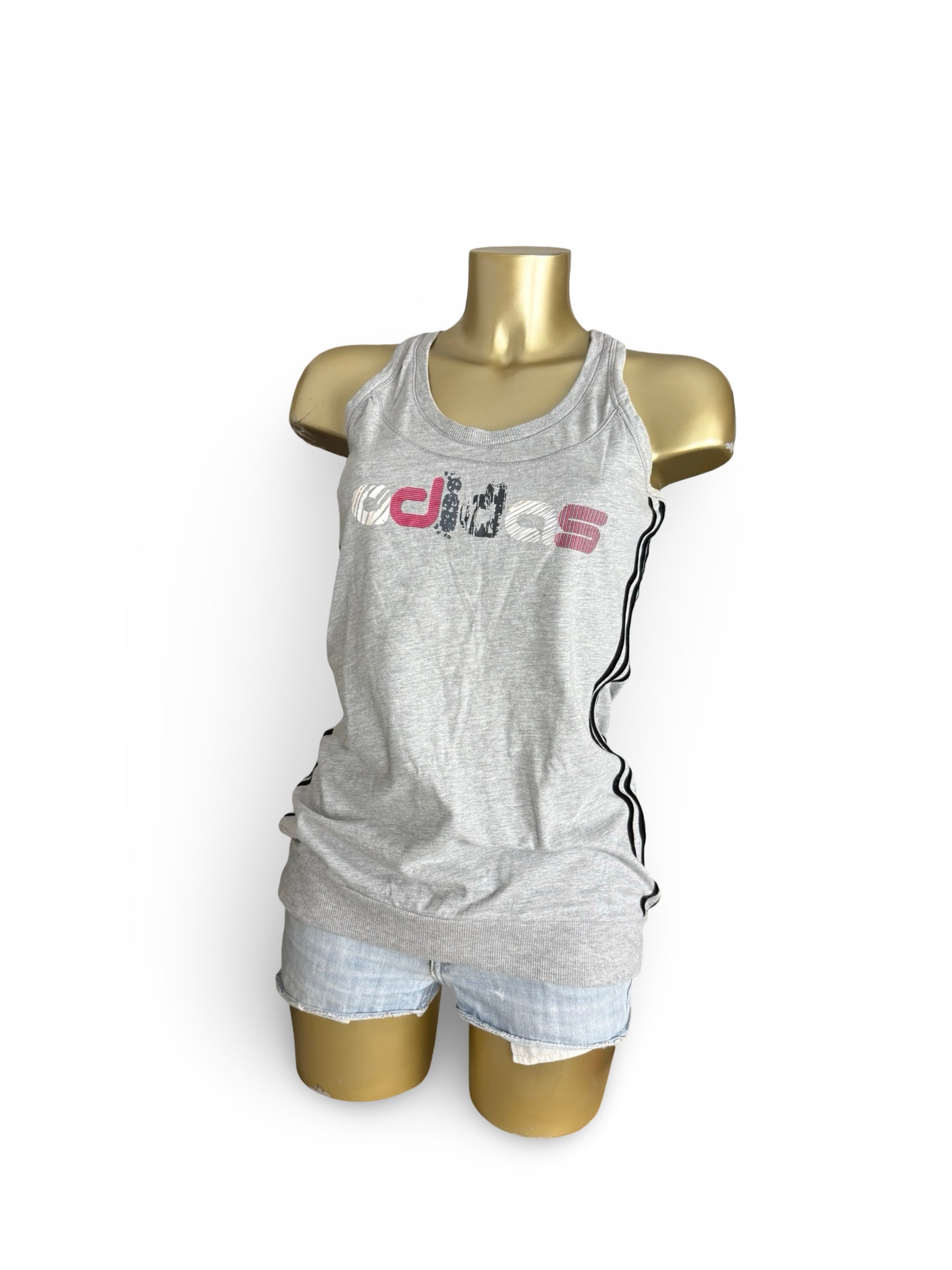 Grey activewear cotton tank top (XL)