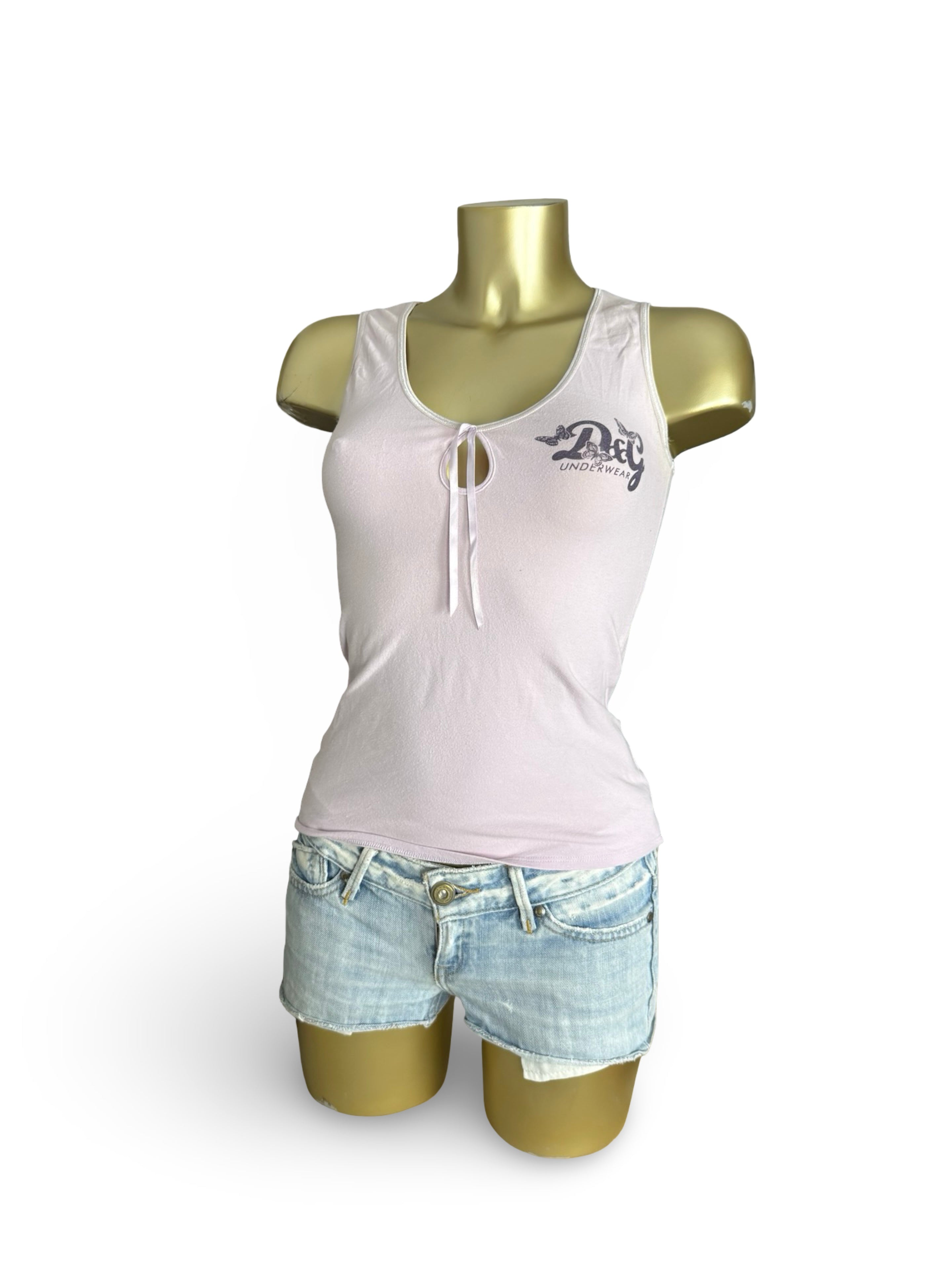 Lilac stretchy cotton top (S)