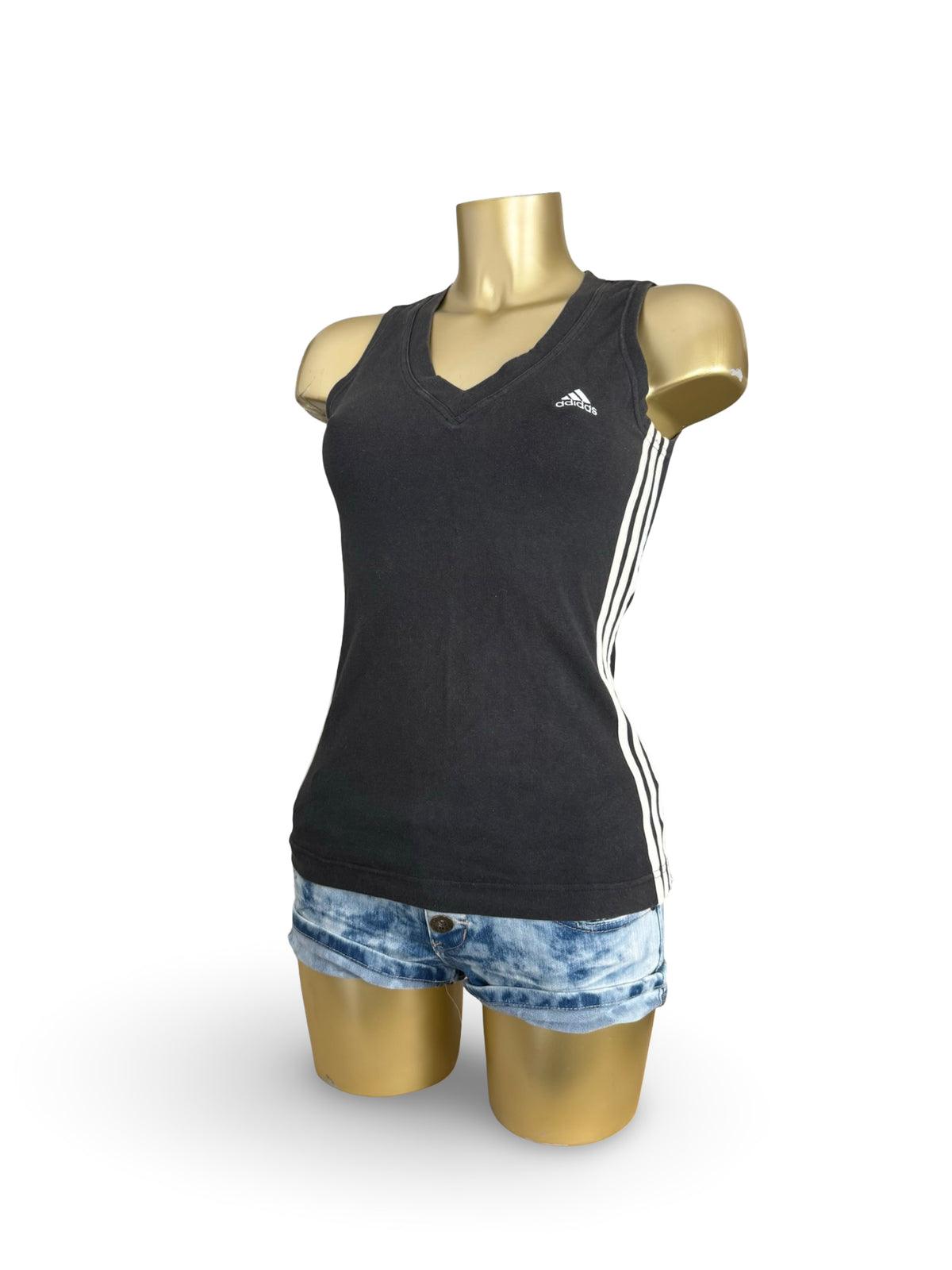 Black & white cotton tank top (M)