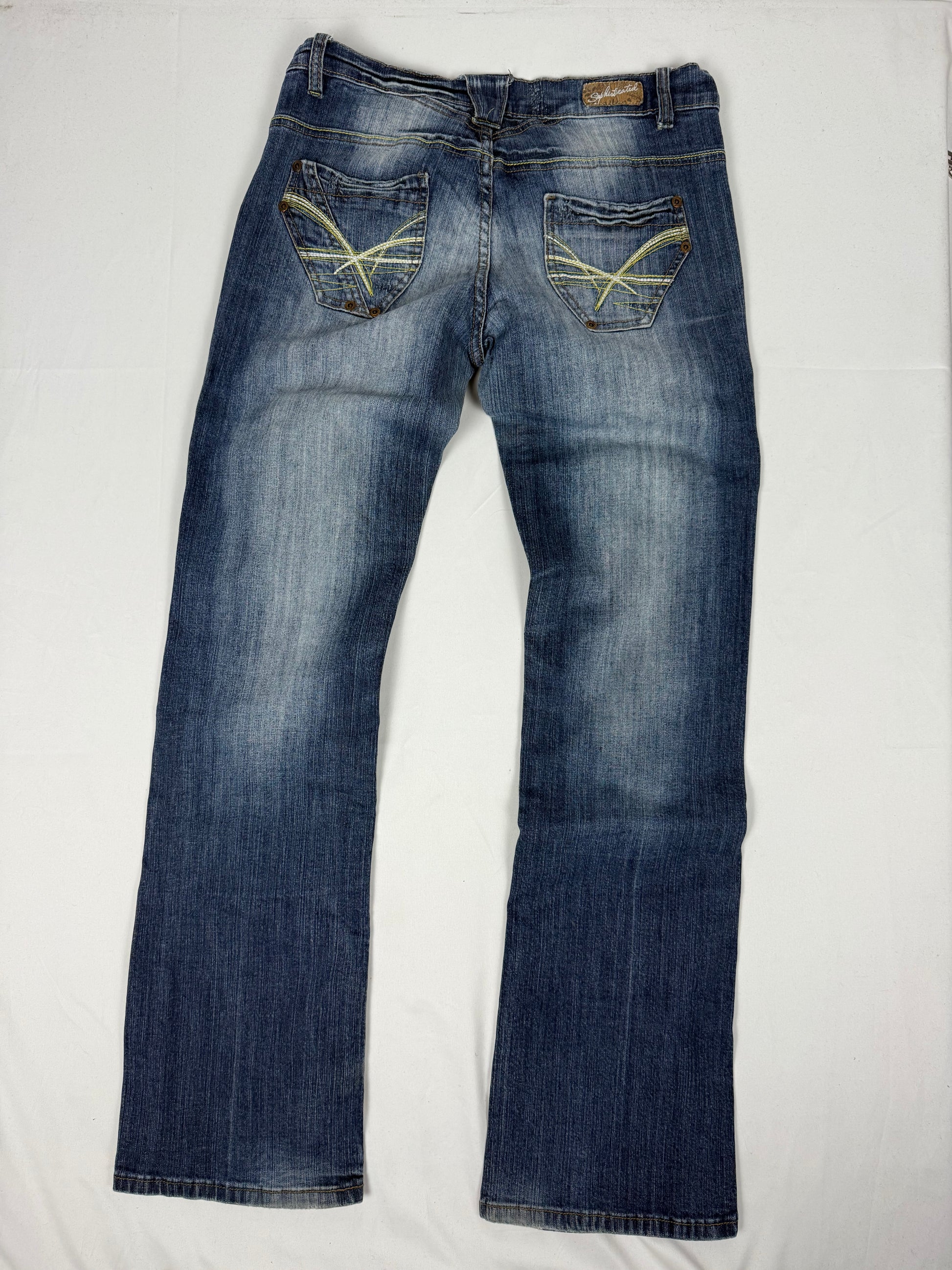 Brown velvet ribbed panther baggy pants (M)