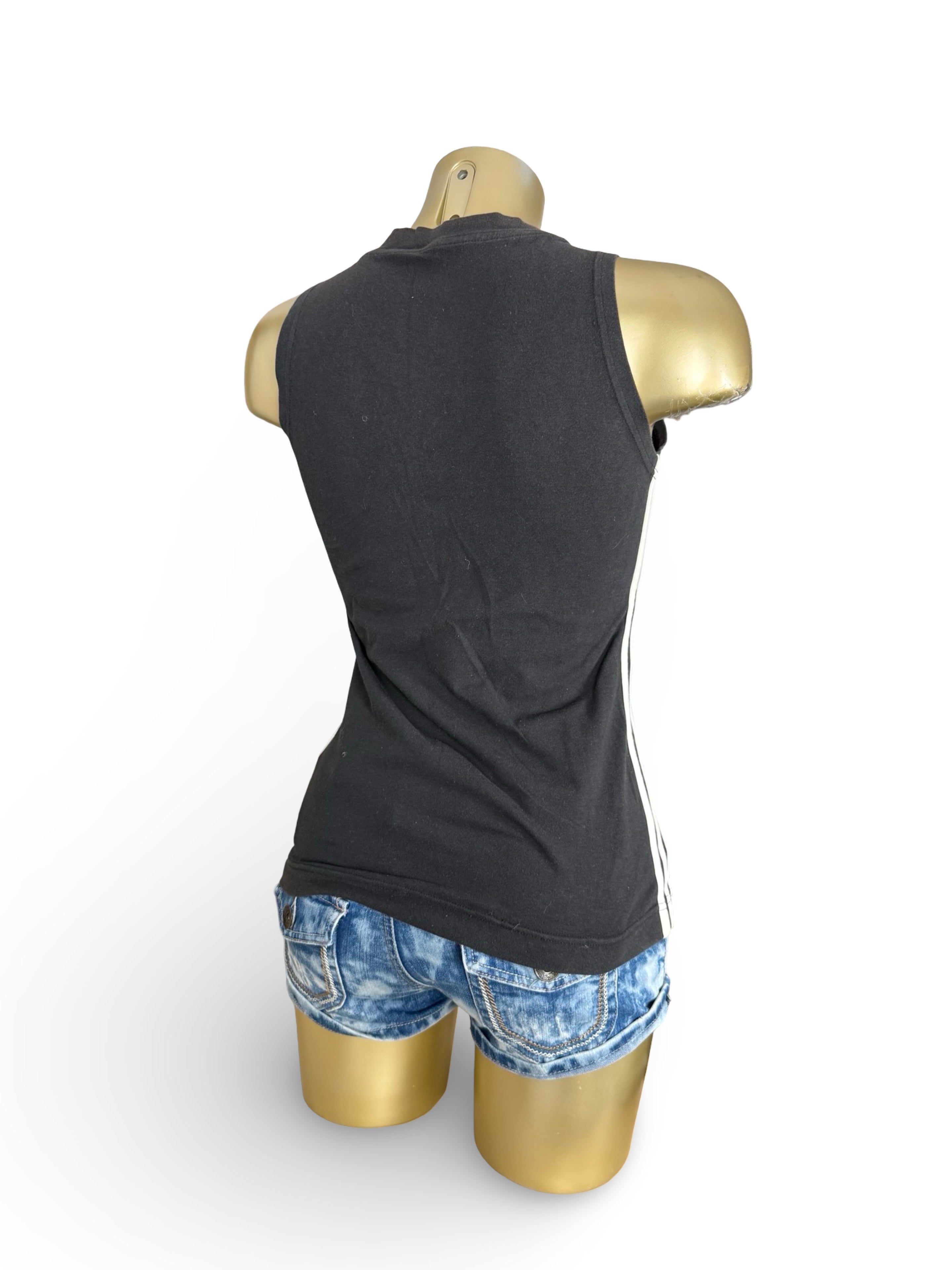Black & white cotton tank top (M)