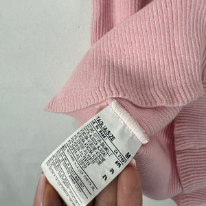 Baby pink cotton ribbed tight fit tee (M)