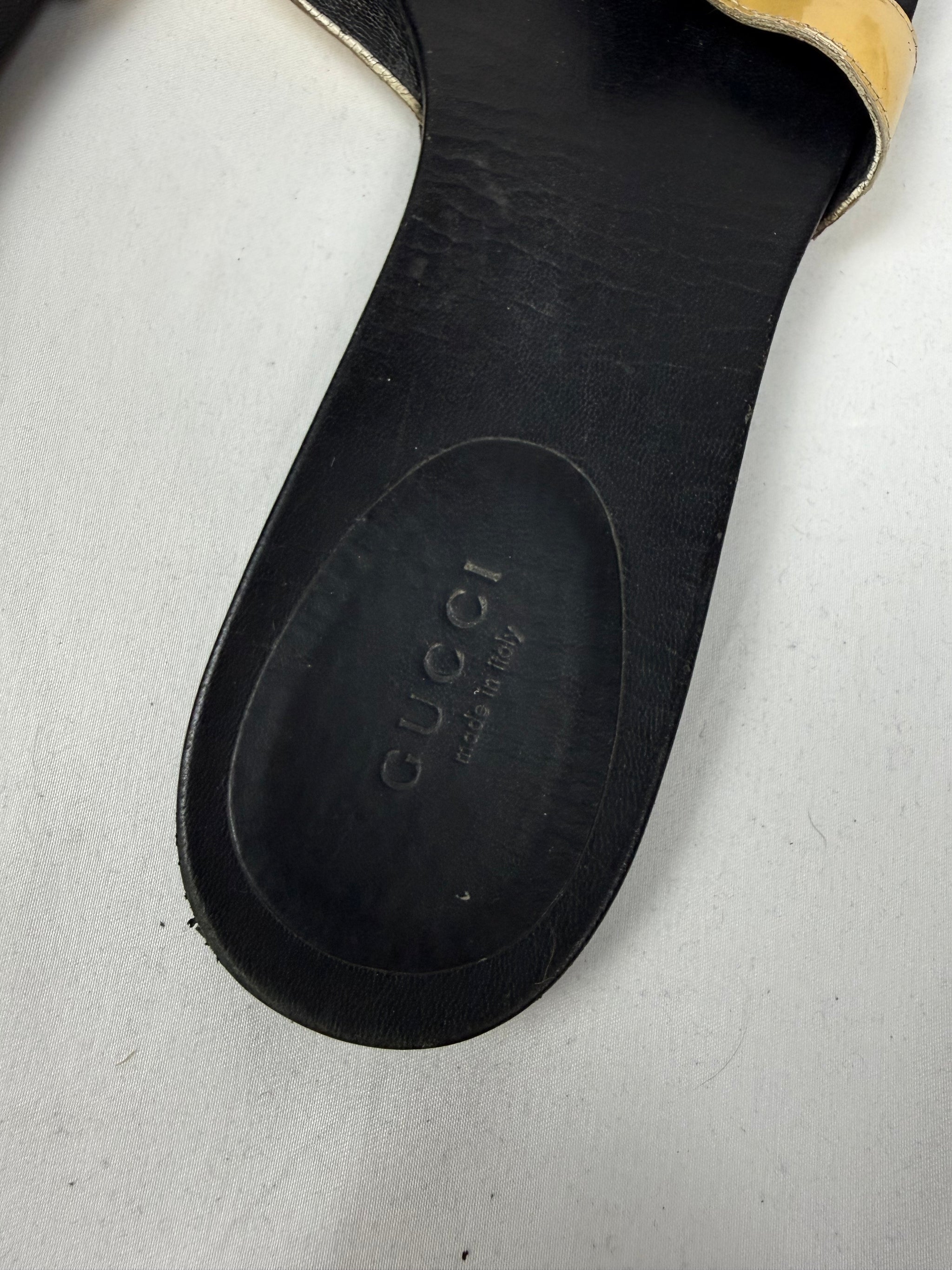Black real leather thongs flip flops (36)