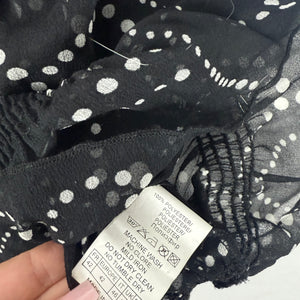 Black graphic mesh tight fit top (XL)