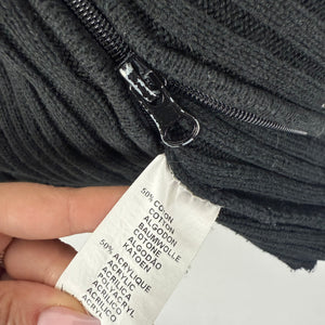 Black ribbed zip up jumper (XL)