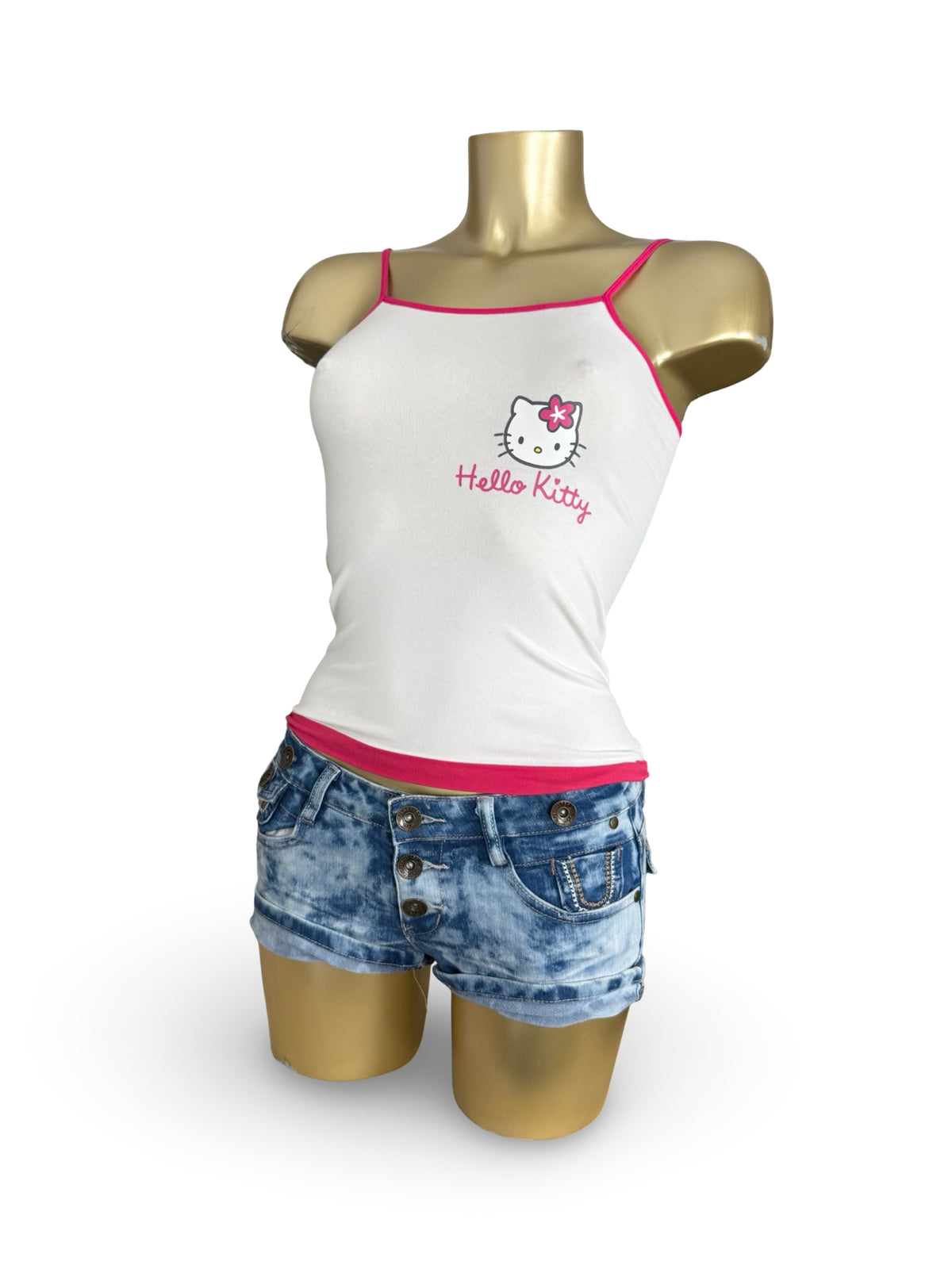 White stretchy tight fit top (XS)