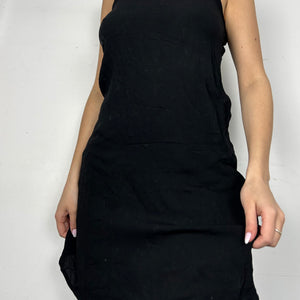 Black summer mini dress (M)