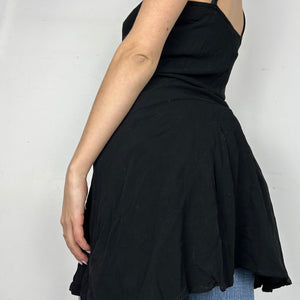 Black summer mini dress (M)
