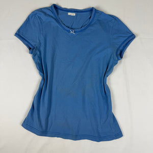 Blue 100% cotton coquette tee (L)
