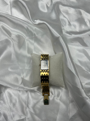 Vintage stainless steel gold bracelet watch jewelry