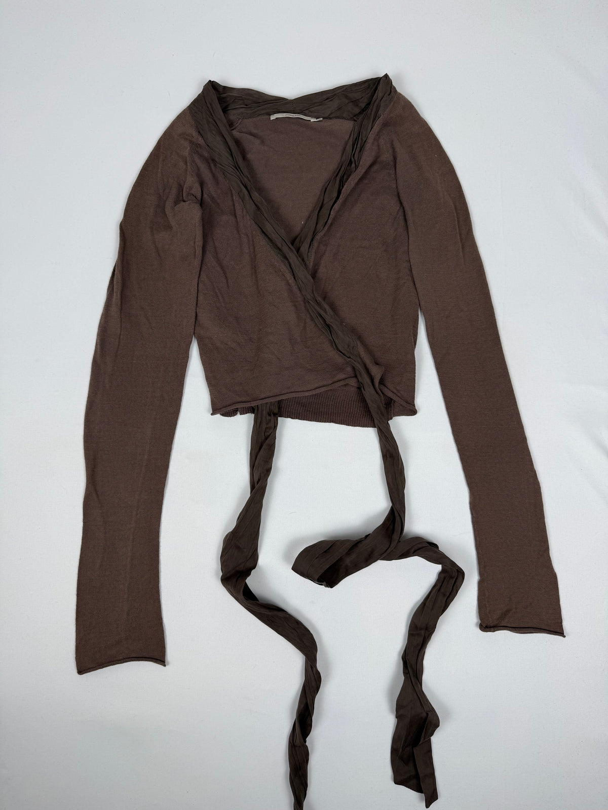 Brown tie up bolero top (XS)