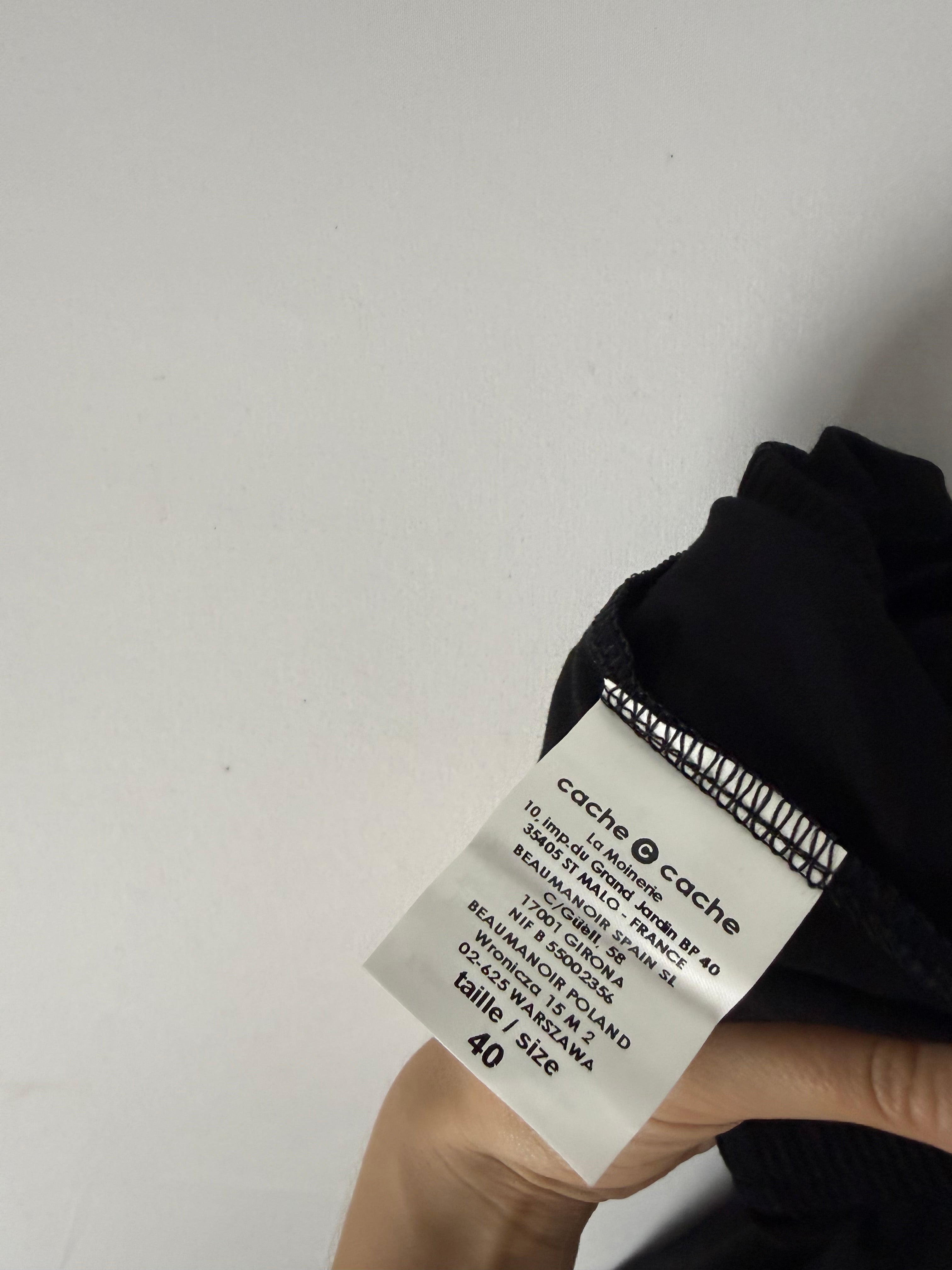 Black stretchy leggings capri pants (M)