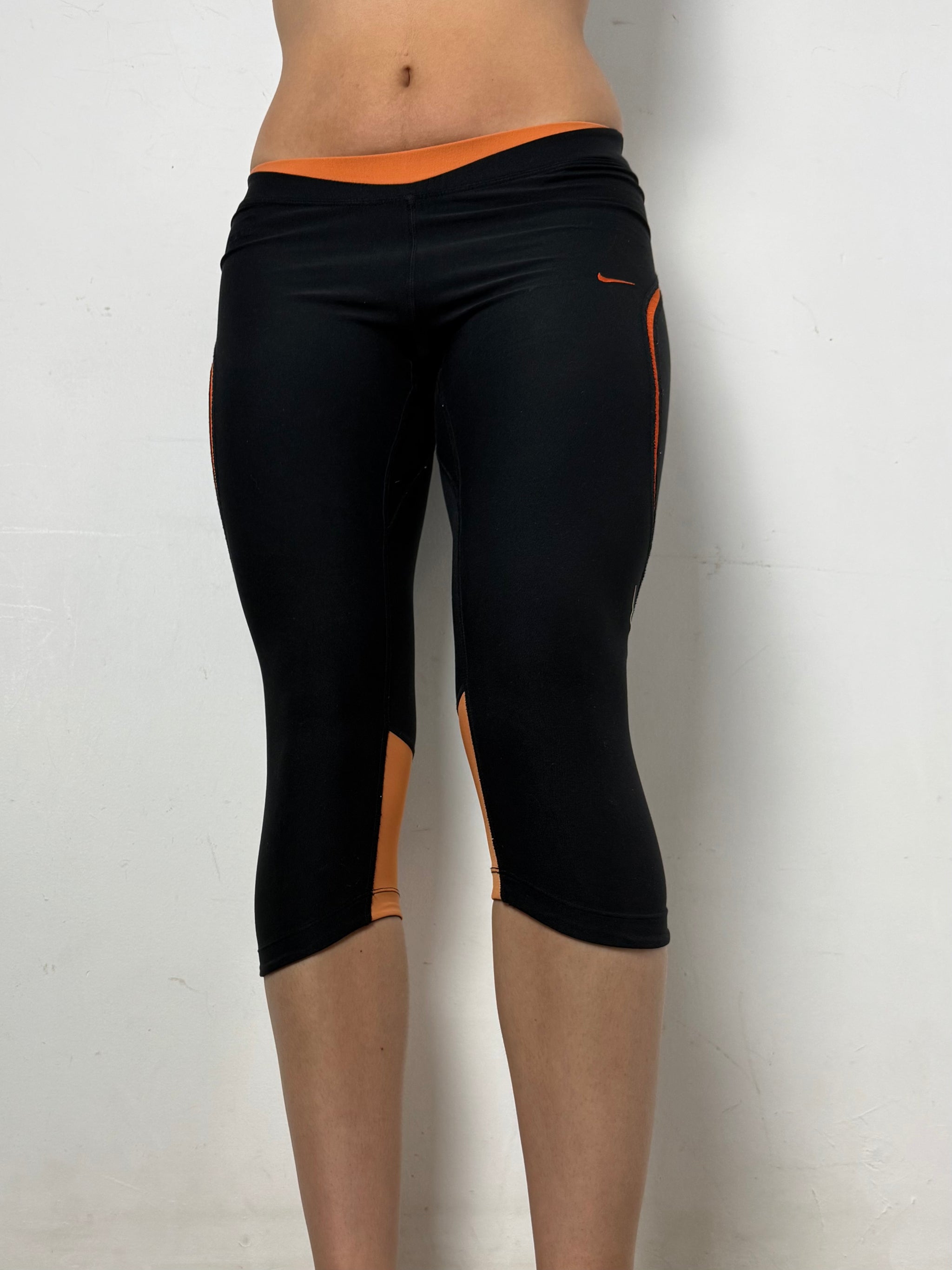 Black activewear low waist capri leggings pants (XS/S)