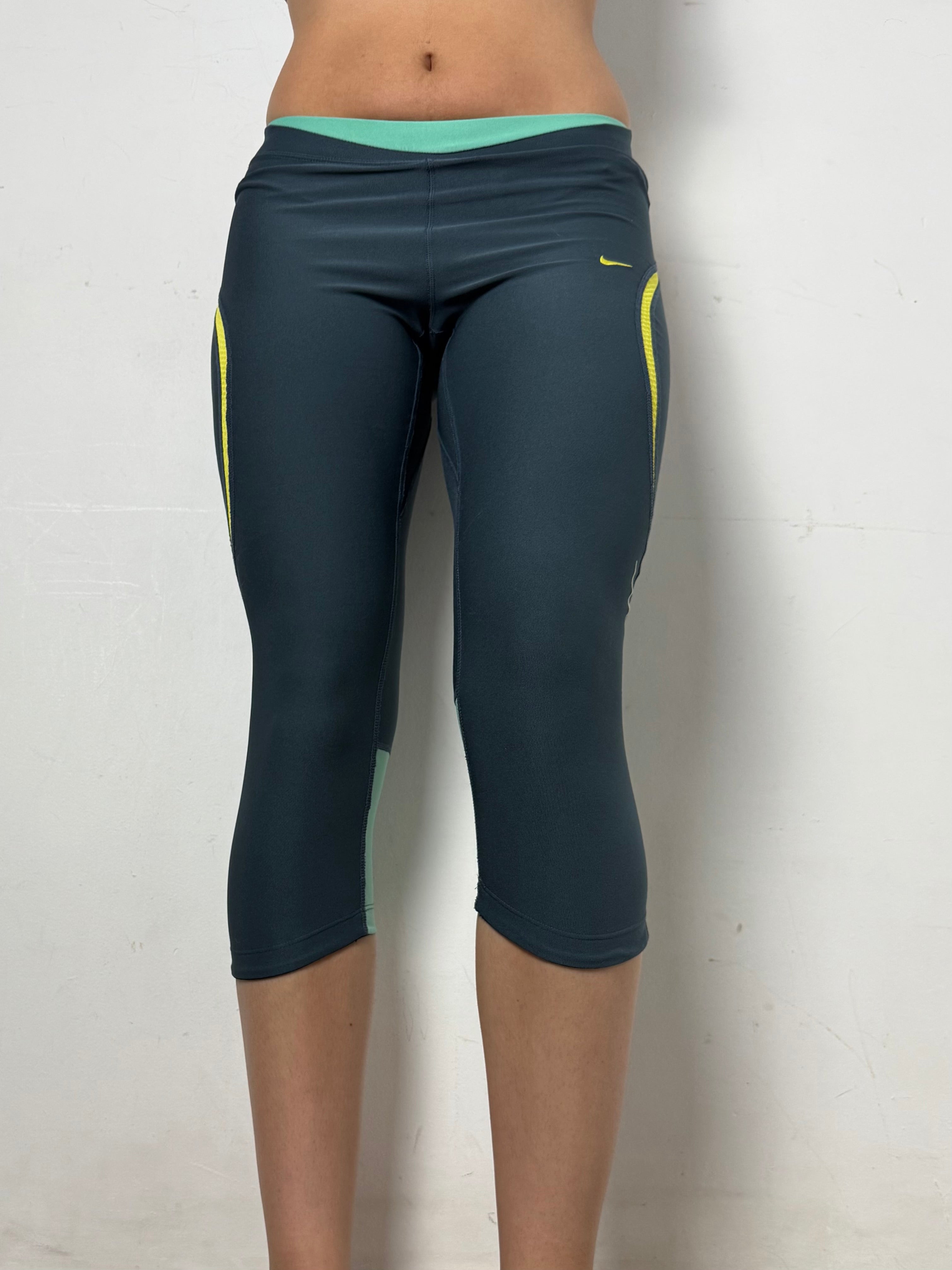 Blue activewear low waist capri leggings pants (S/M)