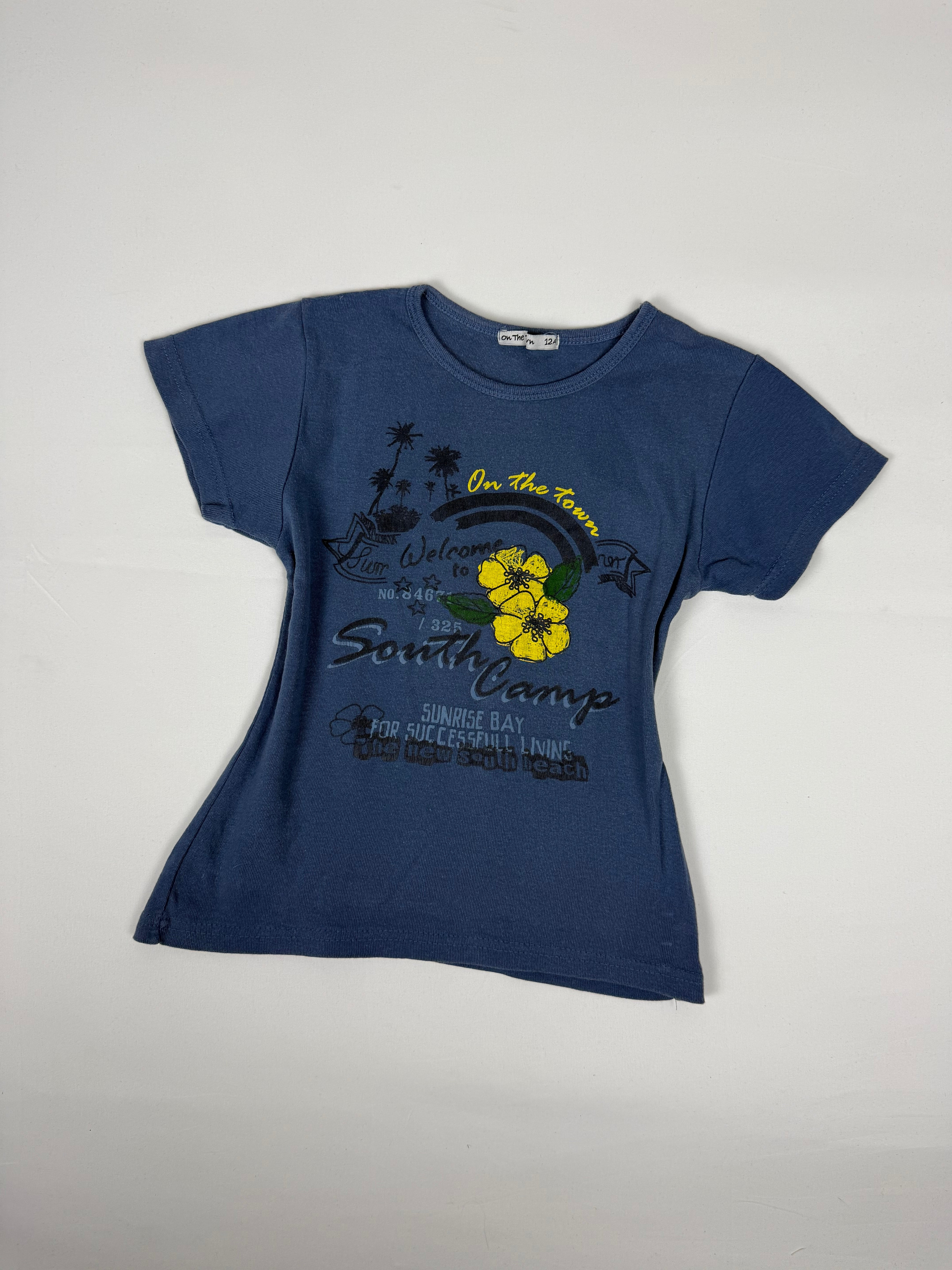 Navy graphic 100% cotton tee (XS)