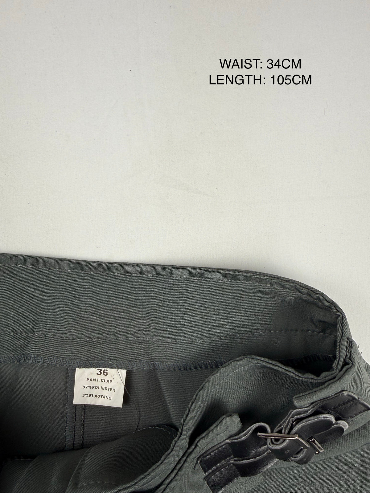 Grey low rise flare office pants (XS)