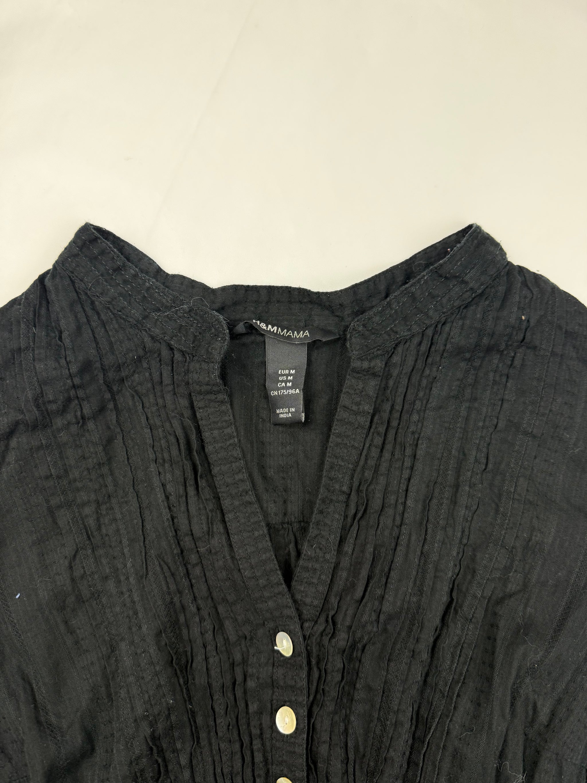 Black cotton  long sleeves shirt (S/M)
