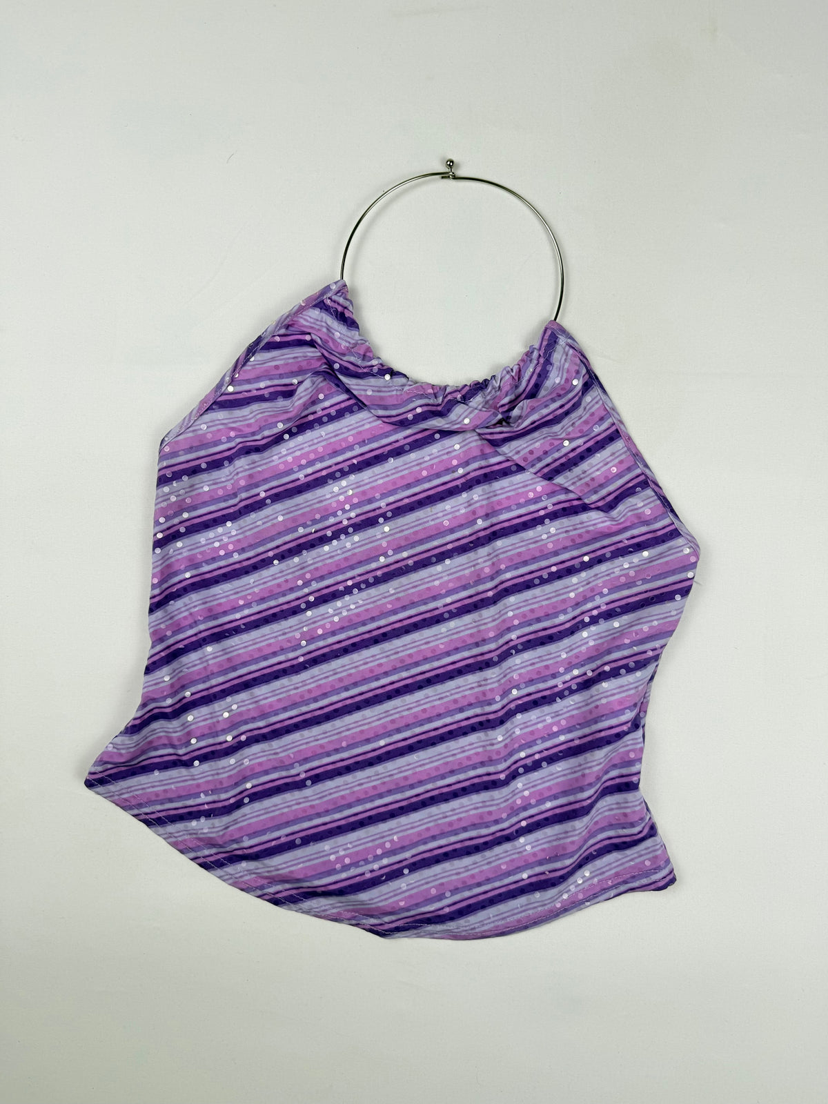 Purple ring necklace halter top (M)