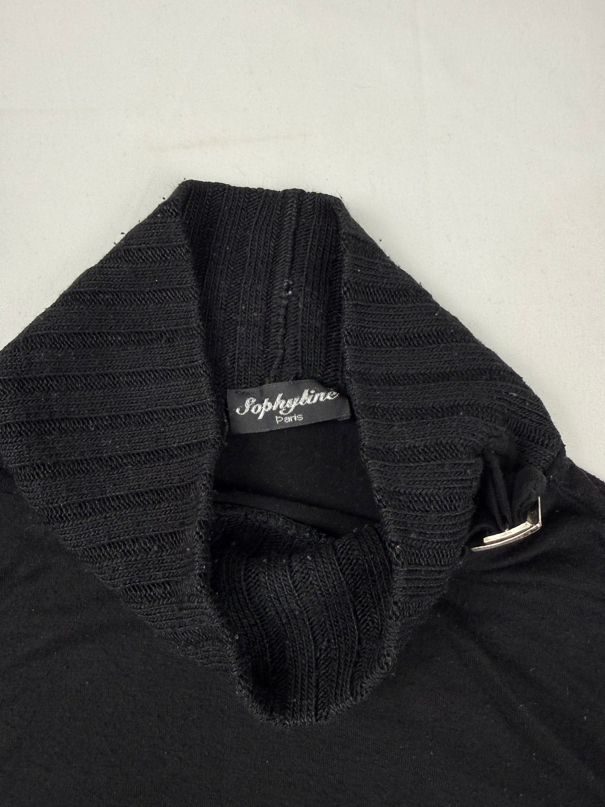 Black high neck long sleeves top (S)