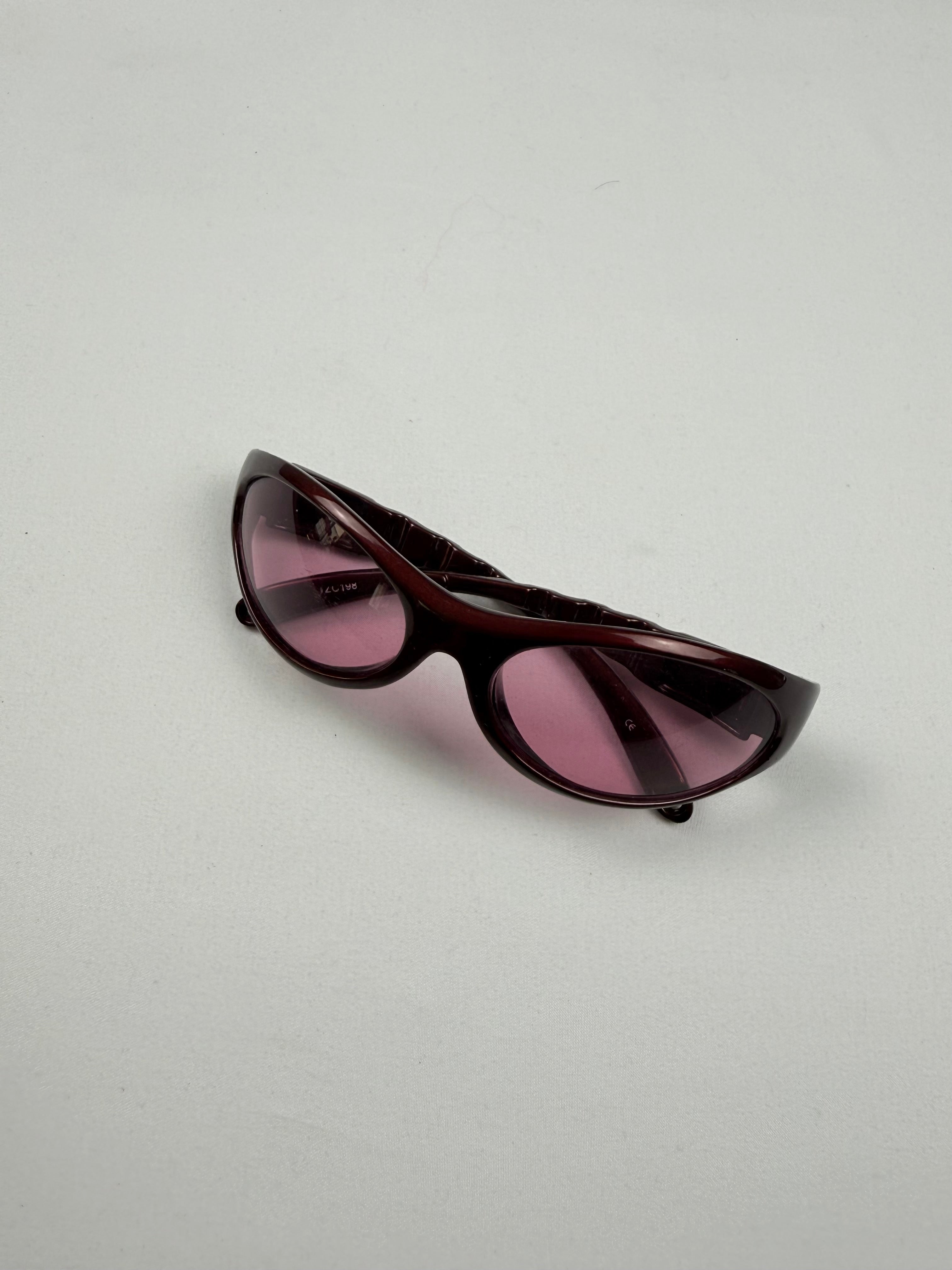 Lunettes de soleil à strass marron et doré
