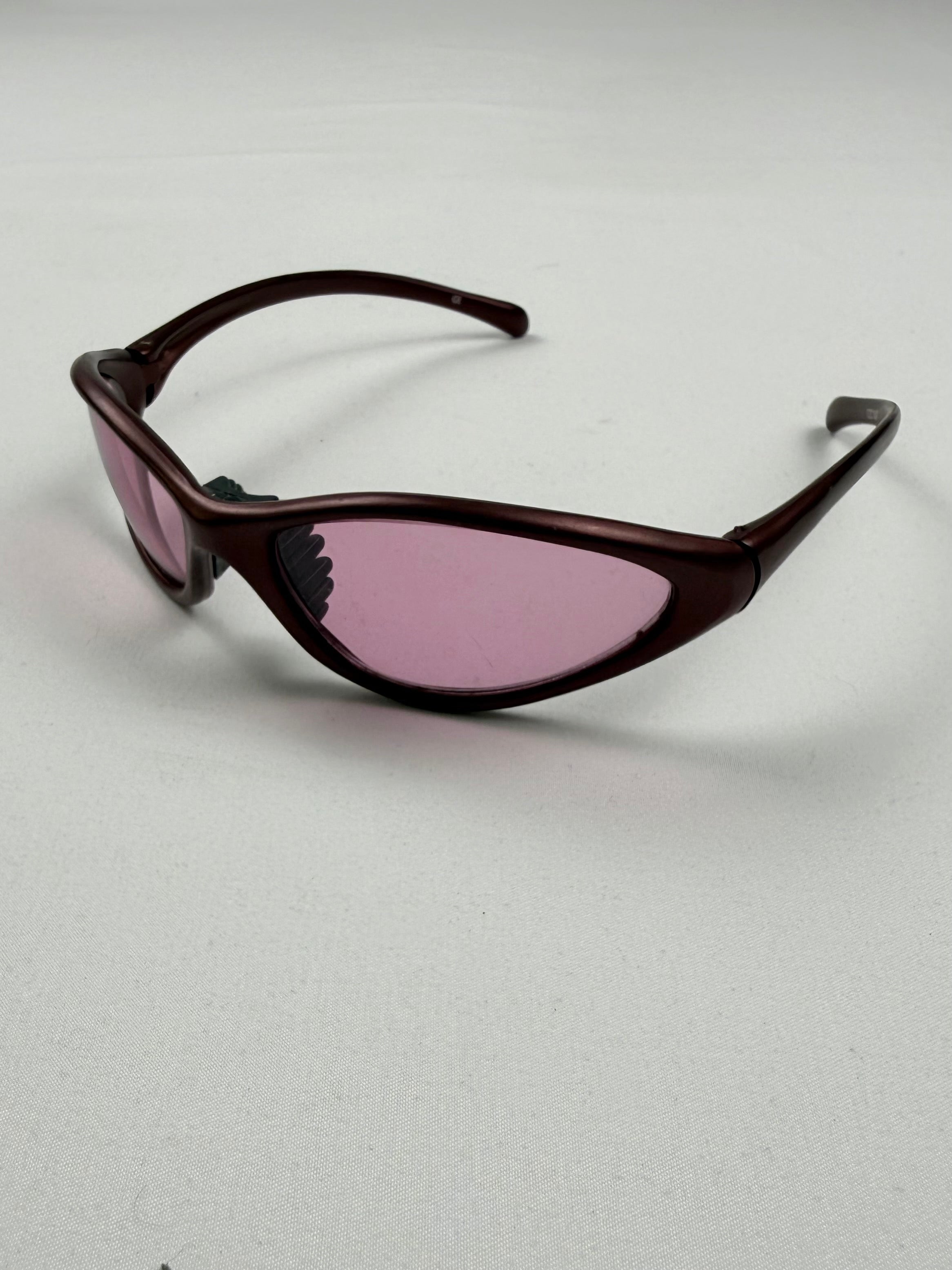 Lunettes de soleil à strass marron et doré