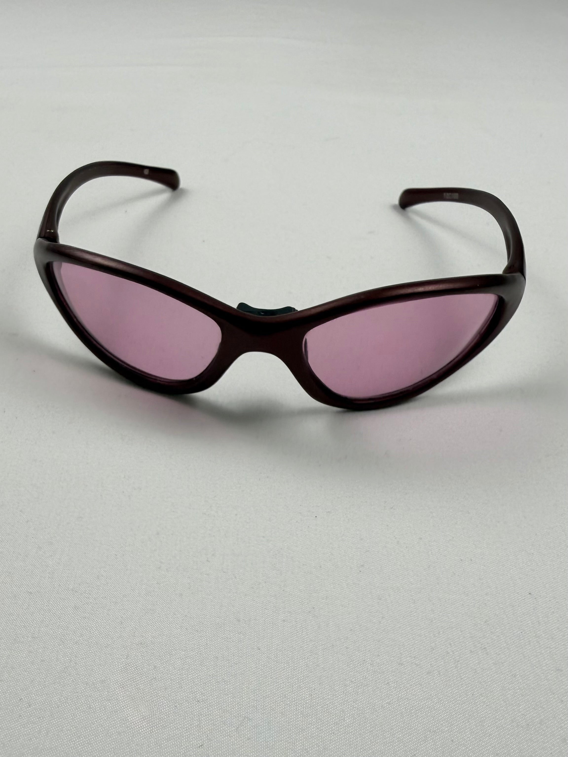Lunettes de soleil à strass marron et doré
