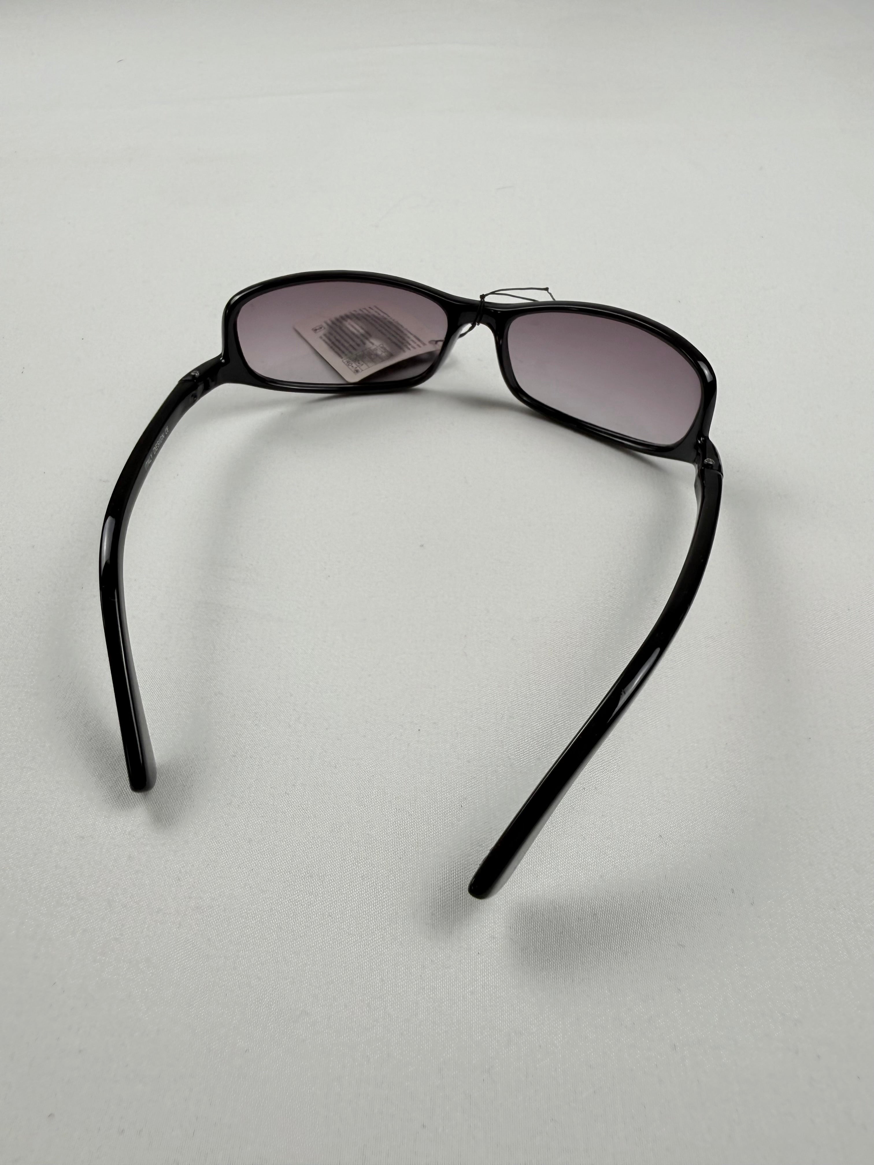 Lunettes de soleil à strass marron et doré