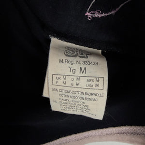 Black graphic tight fit 3/4 sleeves top (S/M)