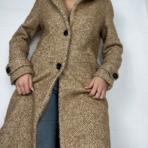 Beige wool trench coat (S/M)