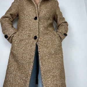 Beige wool trench coat (S/M)
