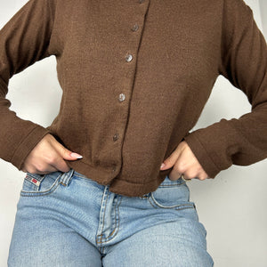 Brown cardigan jumper (L)