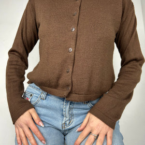 Brown cardigan jumper (L)