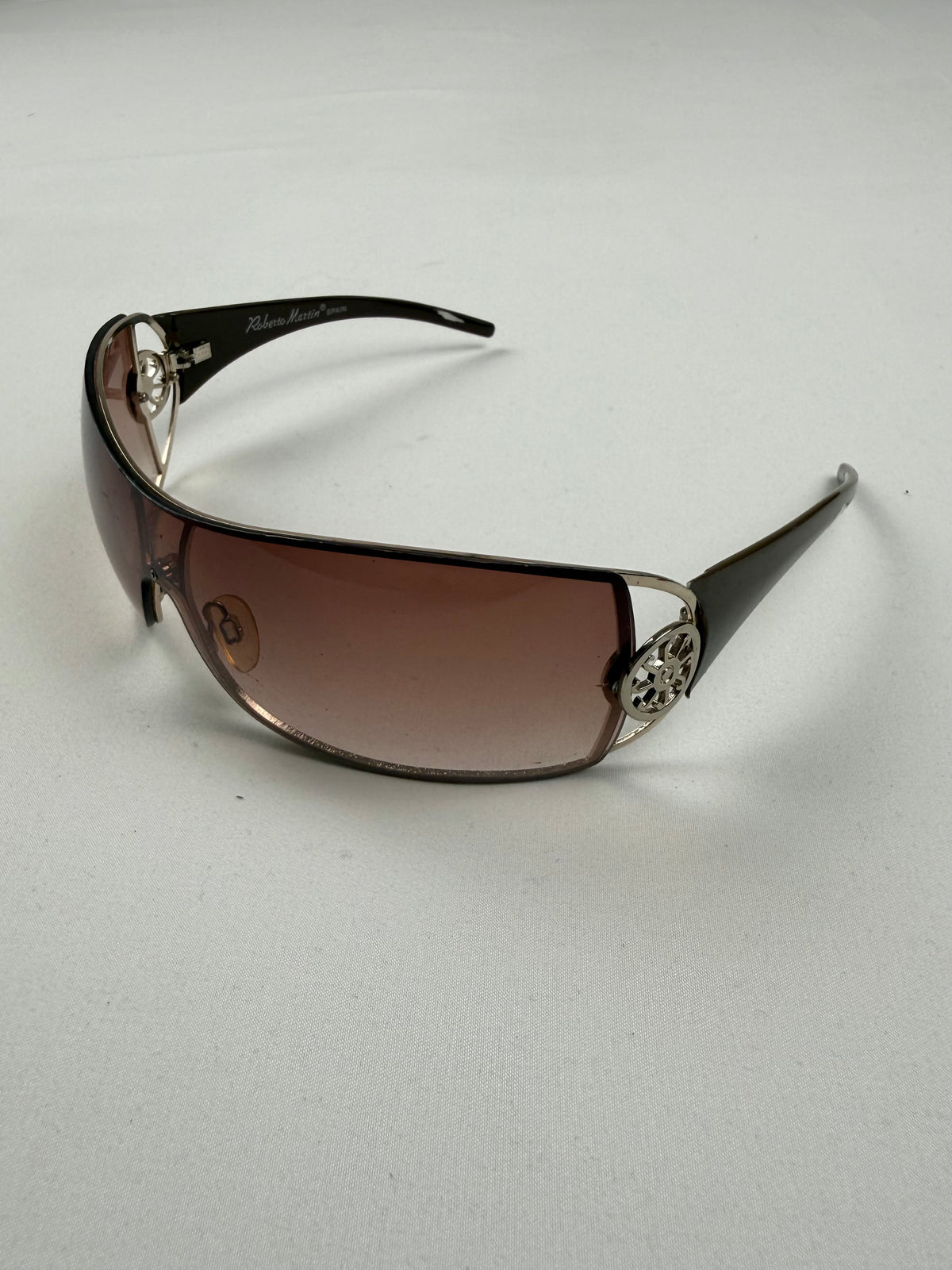 Brown & gold shield sunglasses