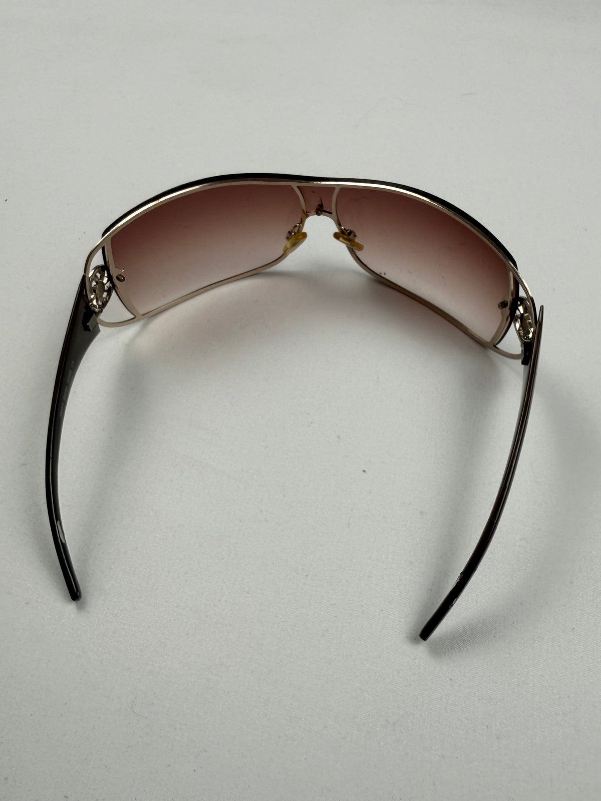 Brown & gold shield sunglasses