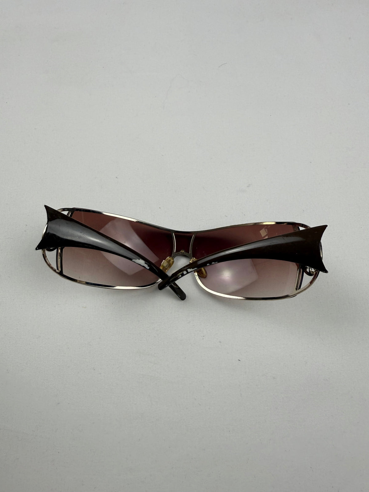 Brown & gold shield sunglasses