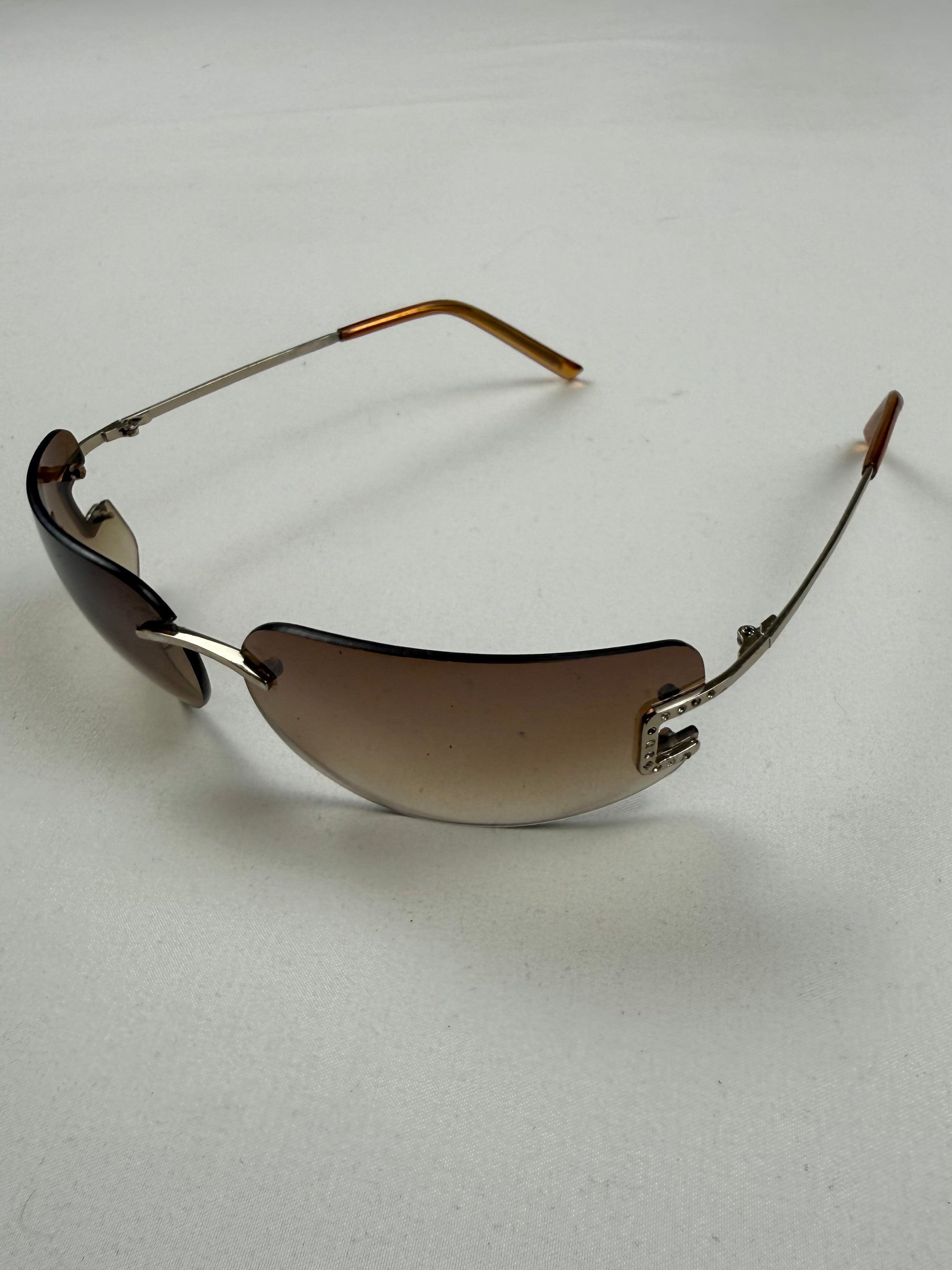 Brown & gold rhinestones sunglasses