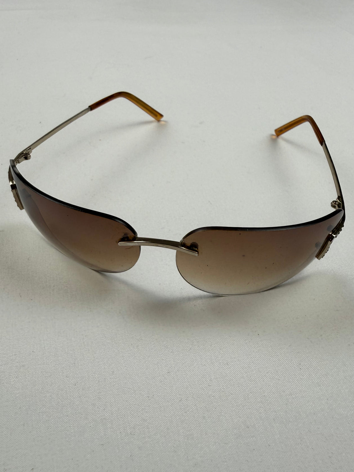 Brown & gold rhinestones sunglasses
