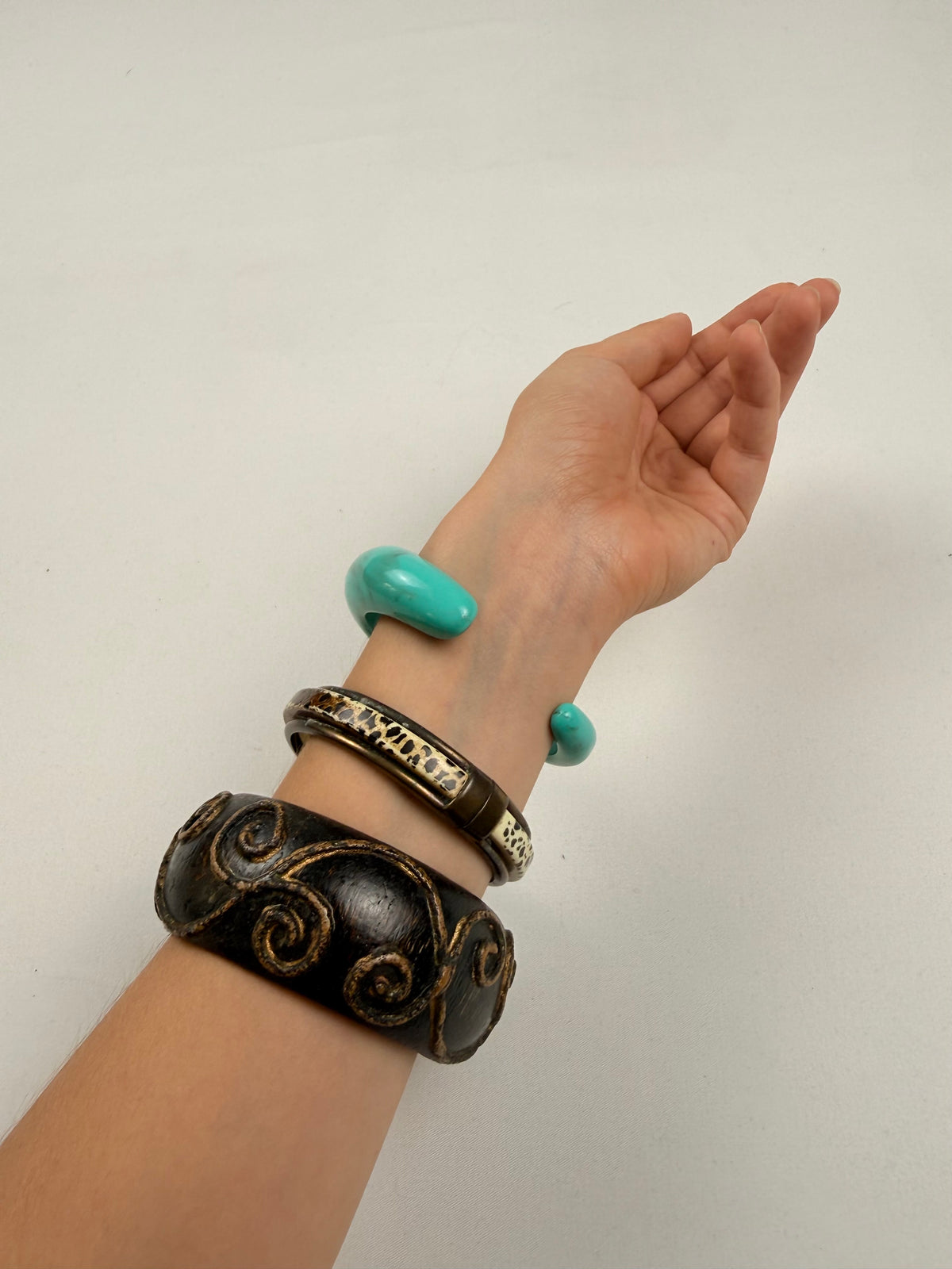 Blue bangle bracelet