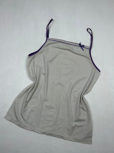 White stretchy bow cami top (S/M)