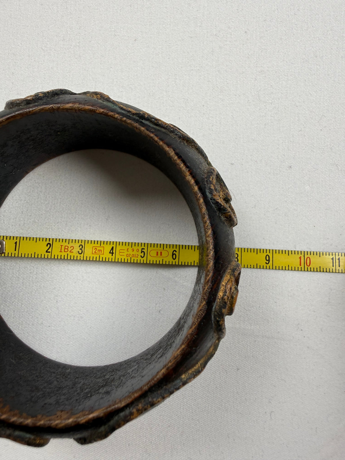 Brown wood bangle bracelet