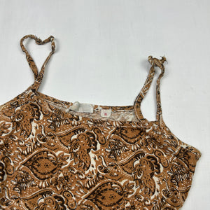 Beige graphic print cami top (S)